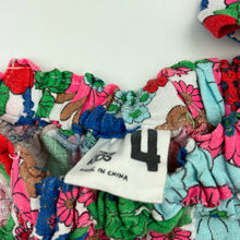 Load image into Gallery viewer, Girls Cotton On, colourful floral viscose / linen summer dress, GUC, size 4, L: 54cm