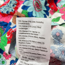 Load image into Gallery viewer, Girls Cotton On, colourful floral viscose / linen summer dress, GUC, size 4, L: 54cm