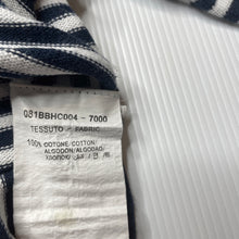 Load image into Gallery viewer, Boys Brums, navy stripe knitted cotton sweater / jumper, GUC, size 6 months,