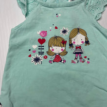 Load image into Gallery viewer, Girls Baby Baby, aqua stretchy t-shirt / top, FUC, size 000,