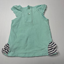 Load image into Gallery viewer, Girls Baby Baby, aqua stretchy t-shirt / top, FUC, size 000,