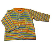 Load image into Gallery viewer, unisex TELLO FOR KIDS, striped velour long sleeve top, EUC, size 12 months,