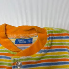 Load image into Gallery viewer, unisex TELLO FOR KIDS, striped velour long sleeve top, EUC, size 12 months,