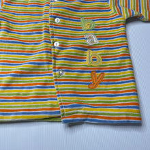 Load image into Gallery viewer, unisex TELLO FOR KIDS, striped velour long sleeve top, EUC, size 12 months,