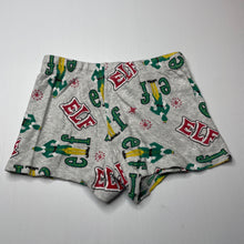 Load image into Gallery viewer, unisex Elf, Christmas cotton pyjama shorts, elasticated, FUC, size 7,
