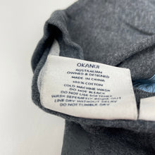 Load image into Gallery viewer, Boys Okanui, grey marle cotton t-shirt / top, cracked print, FUC, size 8,