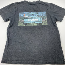 Load image into Gallery viewer, Boys Okanui, grey marle cotton t-shirt / top, cracked print, FUC, size 8,