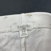 Load image into Gallery viewer, unisex purebaby, organic cotton leggings / bottoms, elasticated, GUC, size 00,
