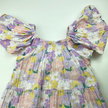 Load image into Gallery viewer, Girls Anko, floral cotton summer dress, light marks, FUC, size 6, L: 60cm