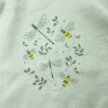 Load image into Gallery viewer, unisex purebaby, organic cotton long sleeve top, bees, FUC, size 00,