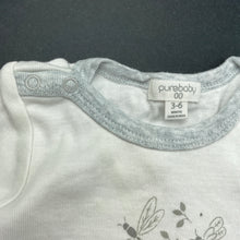 Load image into Gallery viewer, unisex purebaby, organic cotton long sleeve top, bees, FUC, size 00,