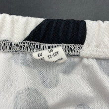 Load image into Gallery viewer, Girls SHEIN, black & white skirt, elasticated, L: 37cm, marks lower front, FUC, size 11-12,