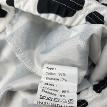 Load image into Gallery viewer, Girls SHEIN, black & white skirt, elasticated, L: 37cm, marks lower front, FUC, size 11-12,