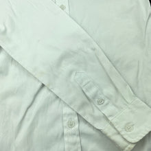 Load image into Gallery viewer, Girls David Jones, white long sleeve shirt, discolouration cuffs, FUC, size 6,