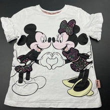 Load image into Gallery viewer, Girls Disney, Mickey & Minnie Mouse cotton t-shirt / top, EUC, size 6-7,