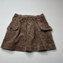 Load image into Gallery viewer, Girls SEEDEDLILI, cotton lined velvet skirt, elasticated, missing button right pocket, FUC, size 8,