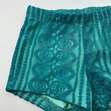 Load image into Gallery viewer, Girls California Kisses, lined lace dance shorts, elasticated, Sz: S, EUC, size 5-6,