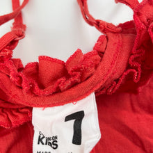 Load image into Gallery viewer, Girls Cotton On, orange viscose / linen summer dress, EUC, size 7, L: 64cm