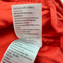 Load image into Gallery viewer, Girls Cotton On, orange viscose / linen summer dress, EUC, size 7, L: 64cm