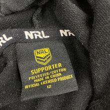 Load image into Gallery viewer, unisex NRL Supporter, Wests Tigers zip hoodie sweater, light pilling, FUC, size 12,