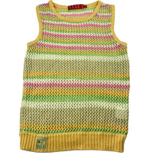 Load image into Gallery viewer, Girls ELLE PETITE, crocheted cotton top, L: 45cm, armpit to armpit: 32cm, EUC, size 5-6,