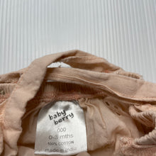 Load image into Gallery viewer, Girls Baby Berry, pink lightweight cotton summer romper, GUC, size 000,