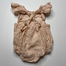 Load image into Gallery viewer, Girls Baby Berry, pink lightweight cotton summer romper, GUC, size 000,