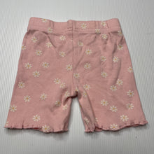 Load image into Gallery viewer, Girls Dymples, floral organic cotton blend shorts, elasticated, EUC, size 00,
