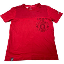 Load image into Gallery viewer, Boys Adidas, Climalite Manchester United t-shirt / top, GUC, size 9-10,