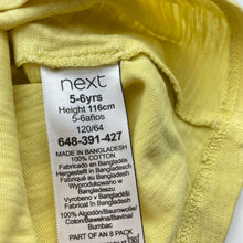 Load image into Gallery viewer, Girls Next, yellow cotton t-shirt / top, FUC, size 5-6,