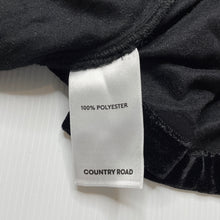 Load image into Gallery viewer, Girls Country Road, black velvet & metallic spot skirt, elasticated, L: 27cm, EUC, size 3,