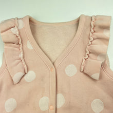 Load image into Gallery viewer, Girls Mn.Mo, fleece lined vest, poppers, light marks, FUC, size 6-7,