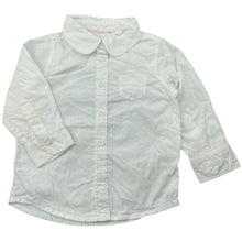 Load image into Gallery viewer, Girls Esprit, lightweight cotton long sleeve shirt, mark back right cuff, FUC, size 6 months,