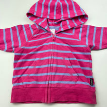 Load image into Gallery viewer, Girls Bonds, cotton zip up hooded top / lightweight sweater, GUC, size 00,