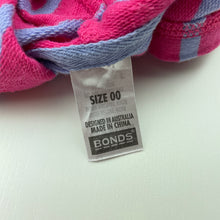Load image into Gallery viewer, Girls Bonds, cotton zip up hooded top / lightweight sweater, GUC, size 00,