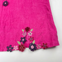 Load image into Gallery viewer, Girls Fun Spirit, embroidered corduroy cotton dress, GUC, size 7, L: 61cm