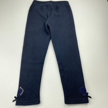 Load image into Gallery viewer, Girls PENCIL CLUB, navy fleece lined pants, elasticated, Inside leg: 43cm, GUC, size 6,