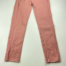 Load image into Gallery viewer, Girls 1964 Denim Co, pink stretch cotton pants, Inside leg: 50.5cm, W: 27cm across, EUC, size 8,