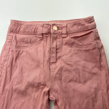 Load image into Gallery viewer, Girls 1964 Denim Co, pink stretch cotton pants, Inside leg: 50.5cm, W: 27cm across, EUC, size 8,