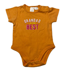 Load image into Gallery viewer, unisex Ollies Place, orange cotton bodysuit / romper, grandad, GUC, size 00,