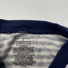 Load image into Gallery viewer, Boys First Impressions, navy stripe cotton long sleeve top, GUC, size 12 months,