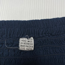 Load image into Gallery viewer, Girls navy, lightweight skirt, elasticated, no size, L: 40cm, W: 28cm across unstretched, EUC, size 6-7,