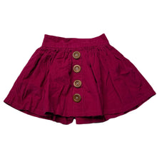 Load image into Gallery viewer, Girls Sugar Plum Tree, handmade corduroy cotton skirt, elasticated, L: 30cm, EUC, size 6,