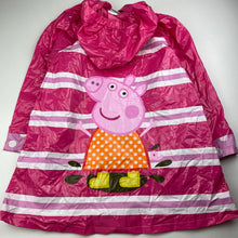 Load image into Gallery viewer, Girls Peppa Pig, PVC rain coat / jacket, L: 65cm, discolouration, FUC, size 6-7,