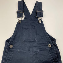 Load image into Gallery viewer, Boys blue, stretch cotton overalls / shortalls, labels removed, W: 26cm across, EUC, size 0-1,