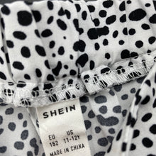 Load image into Gallery viewer, Girls SHEIN, black & white lightweight skirt, elasticated, L: 35cm, EUC, size 11-12,