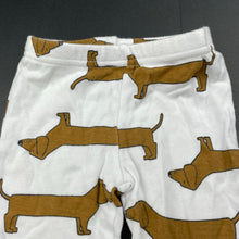 Load image into Gallery viewer, unisex Baby Berry, cotton footed leggings / bottoms, dogs, GUC, size 00,