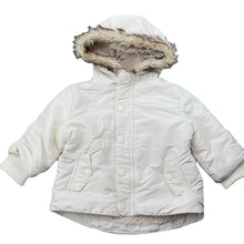 Load image into Gallery viewer, Girls Baby Berry, fleece lined hooded jacket / coat, marks on hood, FUC, size 0,