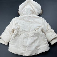 Load image into Gallery viewer, Girls Baby Berry, fleece lined hooded jacket / coat, marks on hood, FUC, size 0,