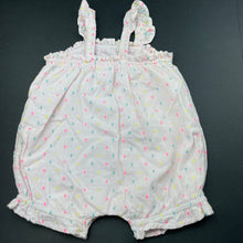 Load image into Gallery viewer, Girls Anko, cotton lined summer romper, FUC, size 00,